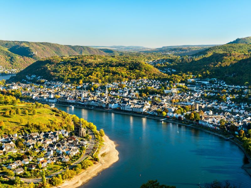 Vierseenblick oberhalb von Boppard am Rhein