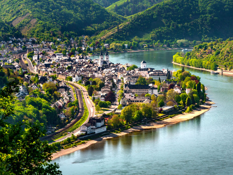 Anfahrt nach Boppard am Rhein &uuml;ber die B9