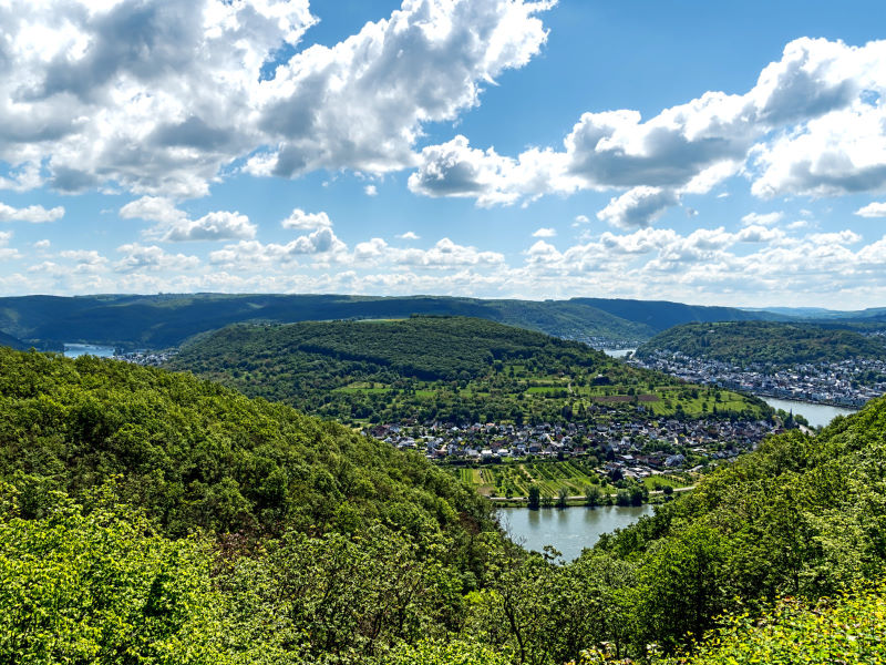 Aussichtsplattform Vierseenblick oberhalb von Boppard am Rhein