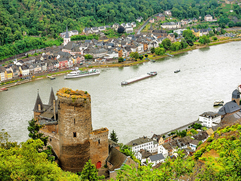 Burg Katz in St. Goarshausen im Oberen Mittelrheintal