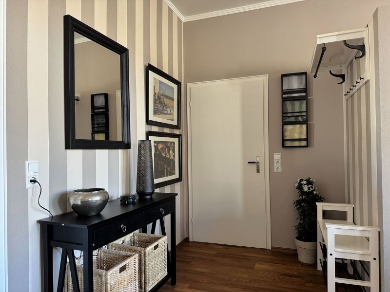 Eingang und Garderobe der Ferienwohnung Miss Sophie