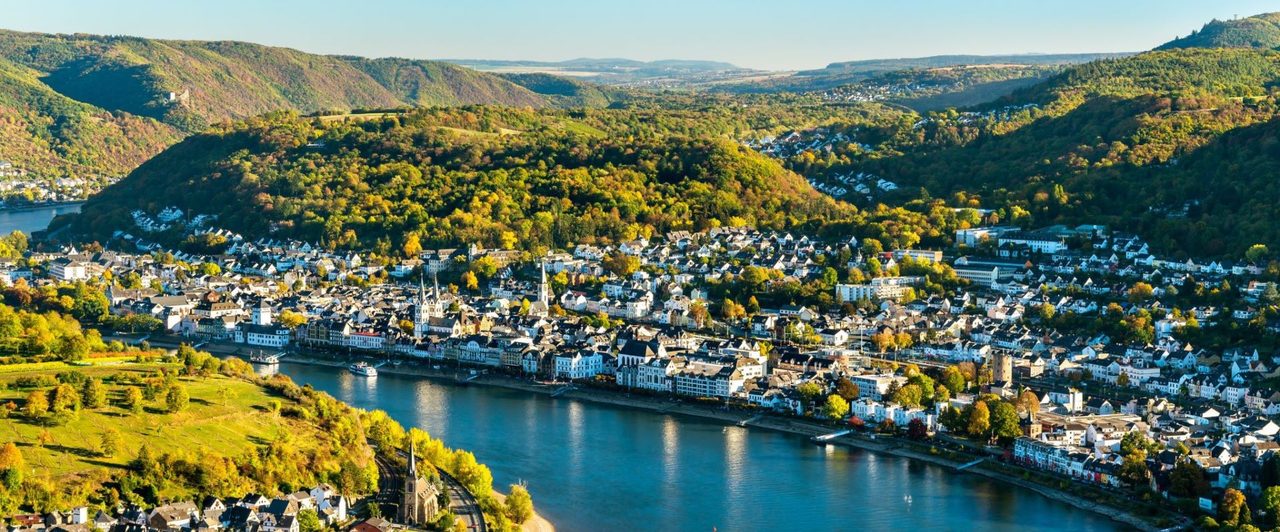 Panorama-Ansicht Boppard am Rhein
